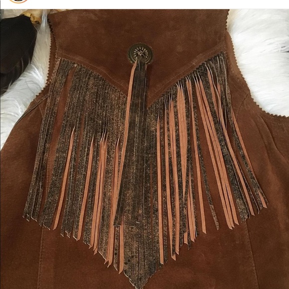 Fringe Suede Concho vest - Picture 2 of 4
